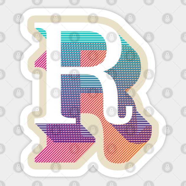 Letter R Sticker by MplusC